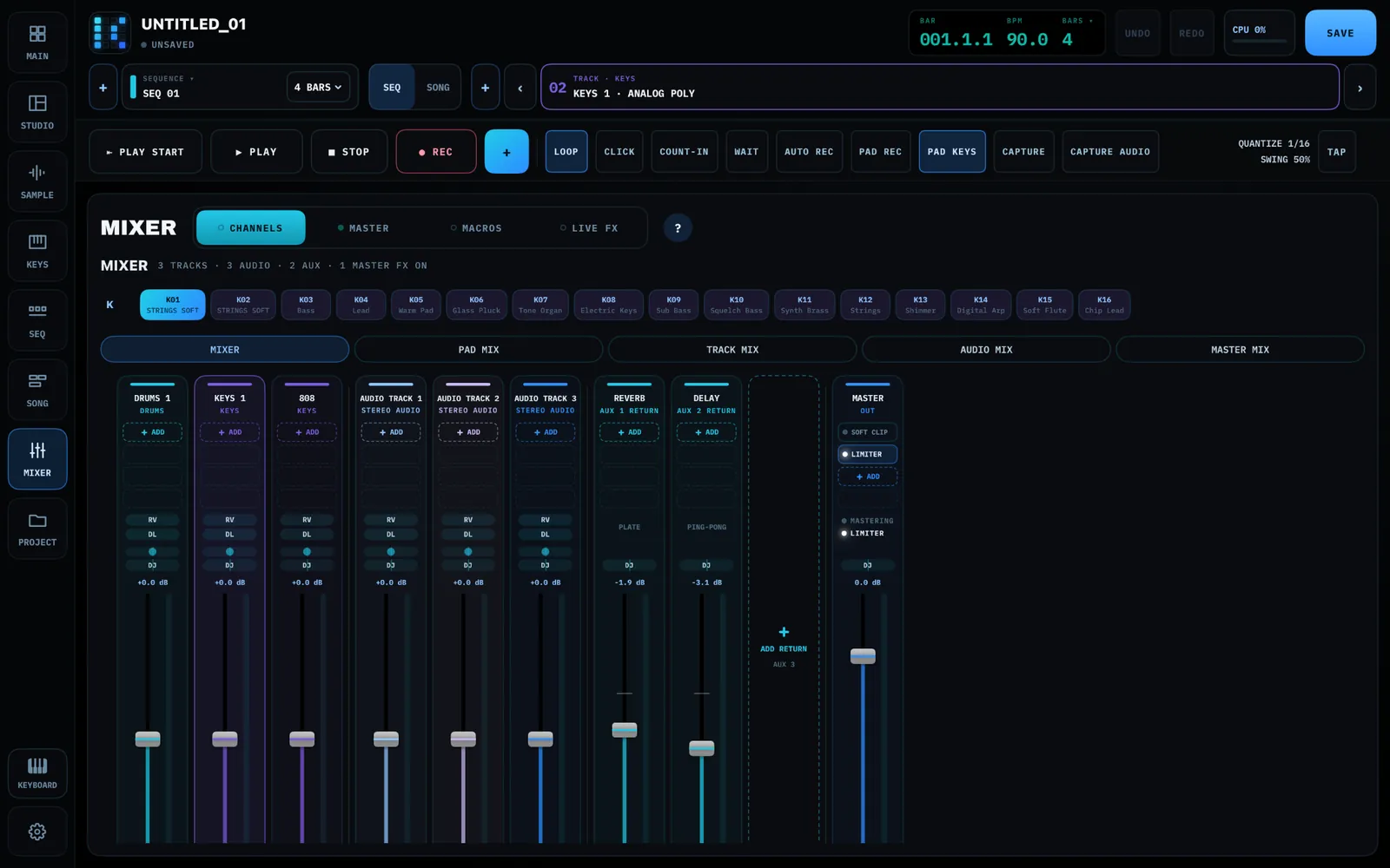 MIXER  CHANNELS