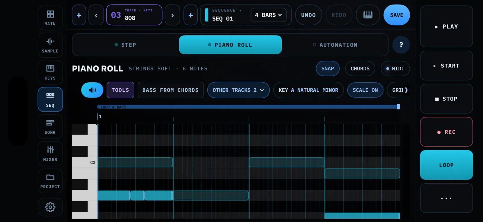 IPHONE  PIANO ROLL